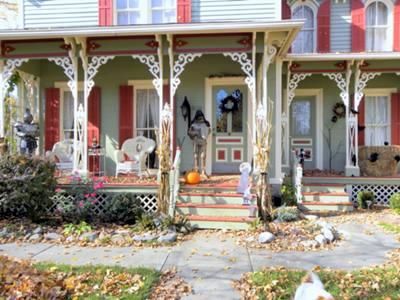 Victorian Halloween on the porch