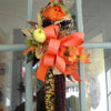 indian corn wreath on front door