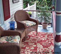 appealing outdoor rug on front porch
