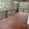 ipe wood porch flooring on front porch