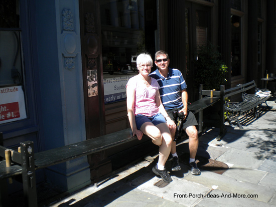 Trying out a joggling board