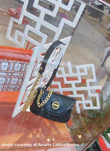 vinyl lattice window display