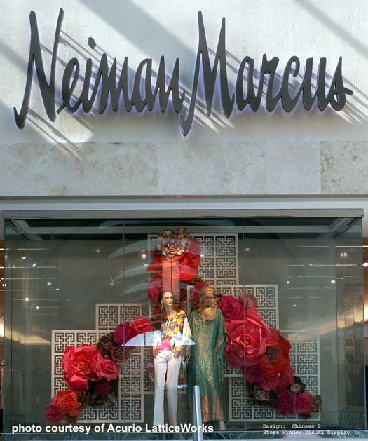 Neiman Marcus window lattice display
