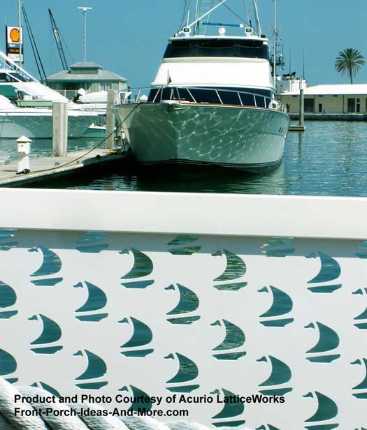 lattice fence with dolphn designs