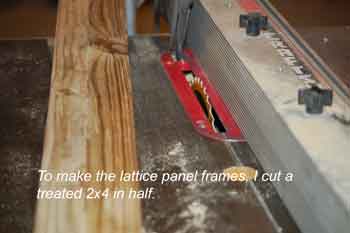 cut a treated 2 x 4 in half