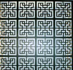 lattice fence design - Black Chinese