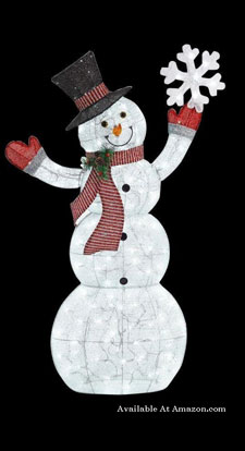 Lighted Outdoor Christmas Decorations And Ideas Led Lighted Snowman Yard Decoration