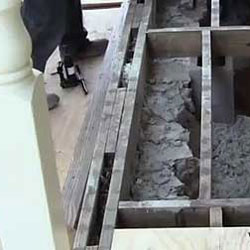 preparing porch foundation for new decking