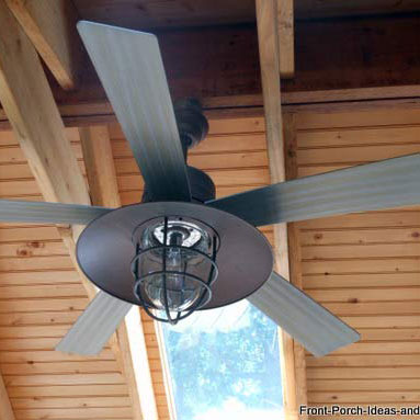 beautiful ceiling fan on front porch