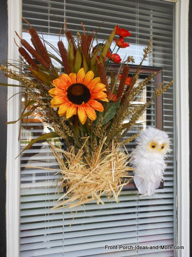 owl frame wreath for autumn