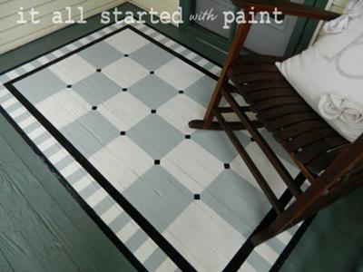 Painted on porch rug