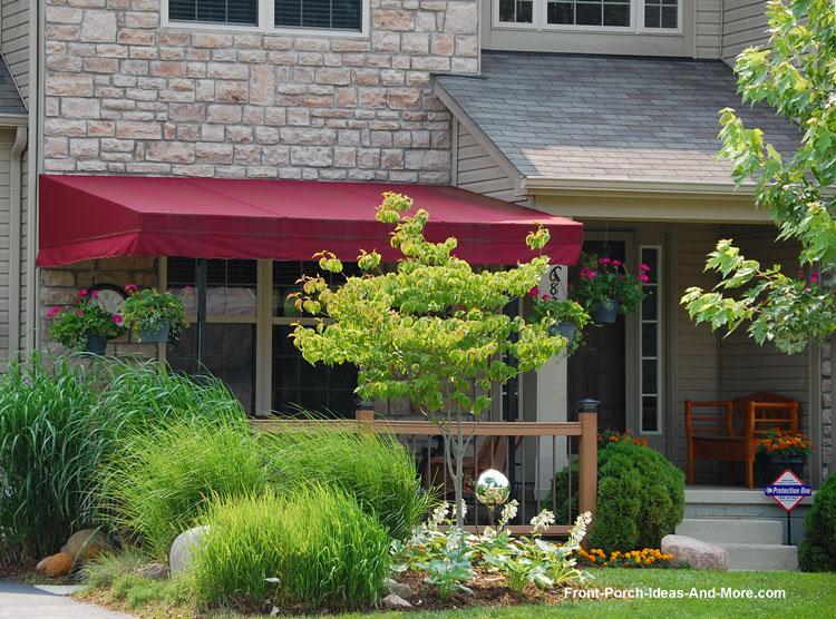 Patio Ideas To Expand Your Front Porch Patio porch extension with decorative porch awning - Patio Ideas To Expand Your Front Porch