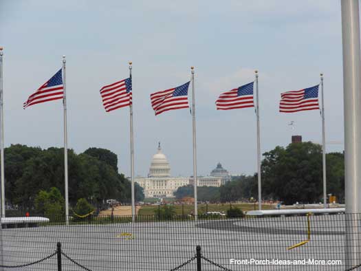 U.S. Capitol and American flags