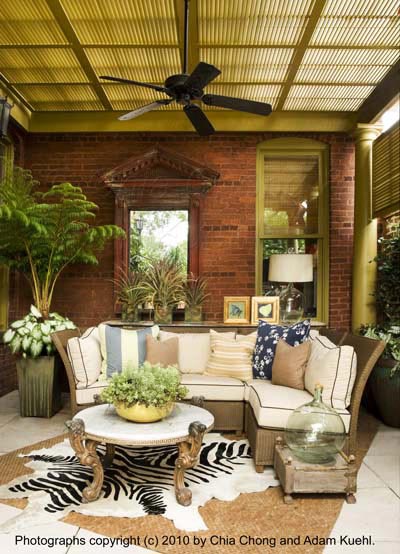 Paula Wallaces's second-story aerie - a perfect spot for conversation or an apres-dinner drink