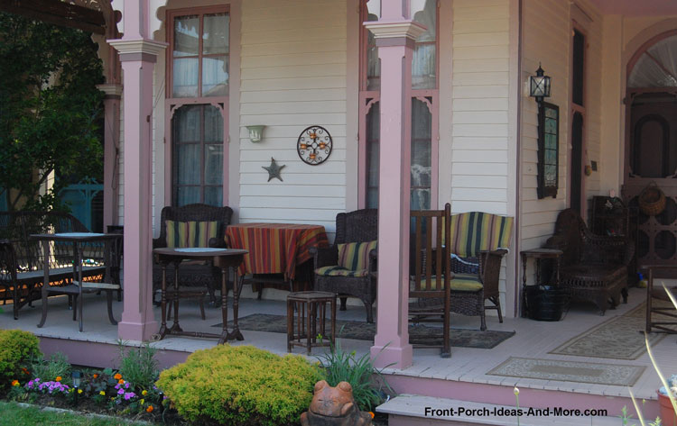Victorian Porch with ornate column brackets