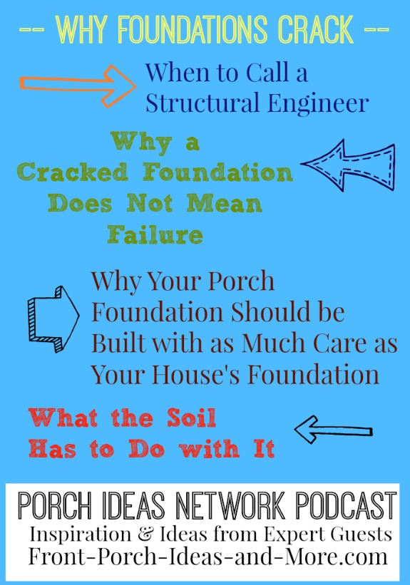 In podcast 35, our guest Moises Cruz speaks about the reasons for foundations to crack and when to call a structural engineer