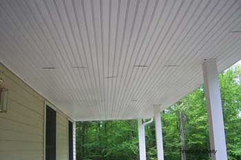 Porch Ceilings Installing Vinyl Bead Board Ceiling