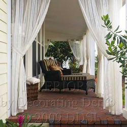 front porch curtains for curb appeal and privacy