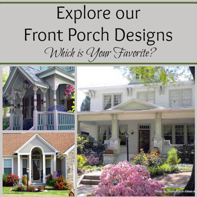 collage of front porch designs