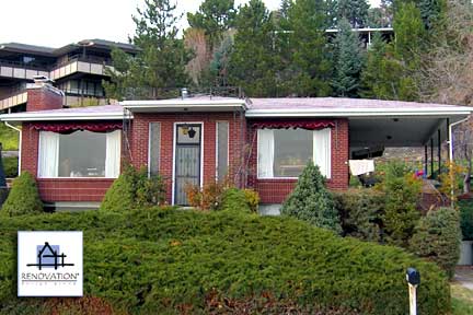 Porch designs - before - brick home