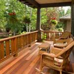 Porch wood floor