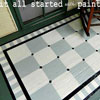 painted design on porch floor