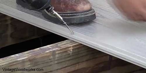 seating the porch flooring sometimes takes a little persuasion - use gentle pressure though!