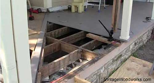 porch flooring installation