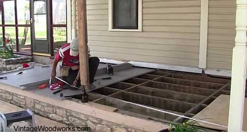 porch floor installation