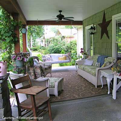 front porch with beautiful porch furniture