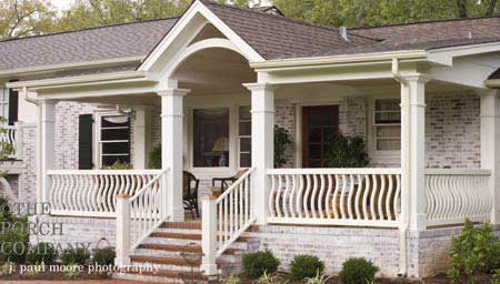 Wood Deck Railings Porch Railing Designs Baers Wood Porch Railings Use Curved Spindles
