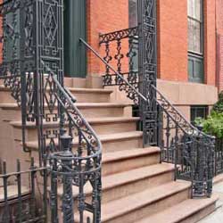 Front Porch Railings Options Designs And Installation Tips Wrought Iron Railing On Front Porch Steps