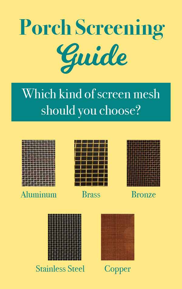 Porch Screening Material Options For Your Screened - Types Of Screened In Patios