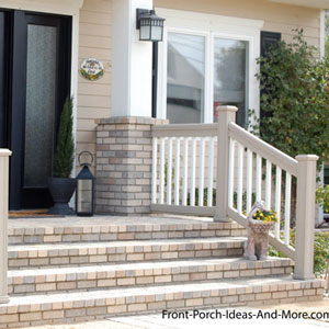 Porch stair hand rails