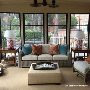 screen porch windows on furnished porch