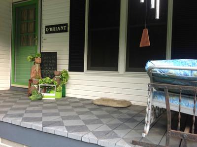 purrfect summer on the front porch