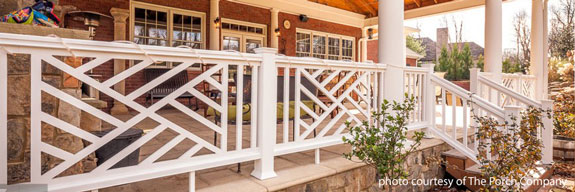 Front Porch Railings Options Designs And Installation Tips Chippendale Porch Railings By The Company Nashville Tn