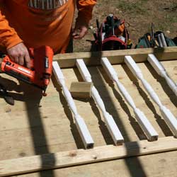 assembling balusters for front porch railings
