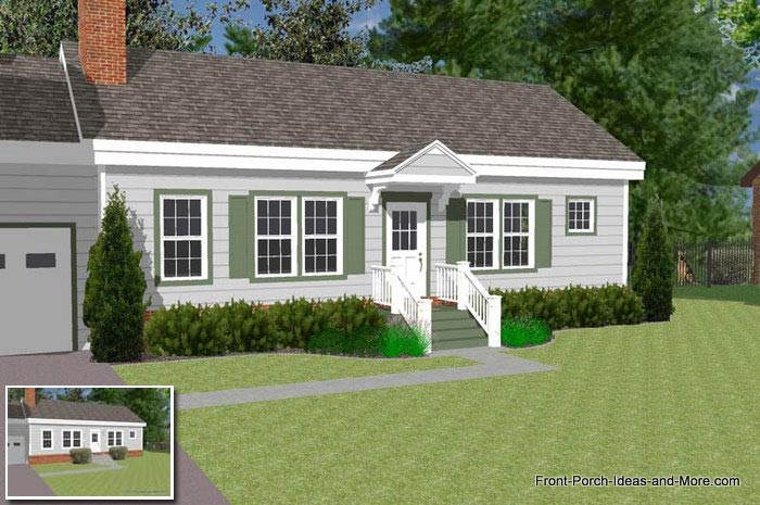Great Front Porch Designs Illustrator On A Basic Ranch Home Design,How To Design Your Room With Pictures