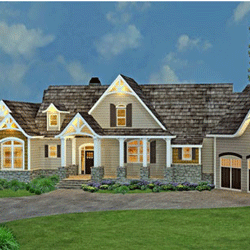 ranch home plan with porch
