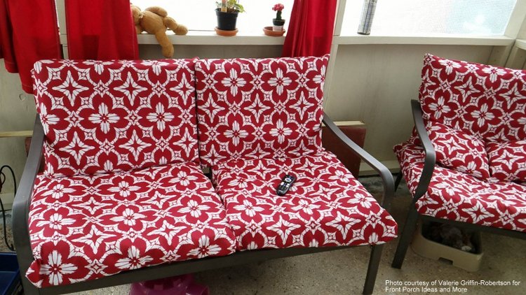 Valerie made these cushion covers by following our tutorial