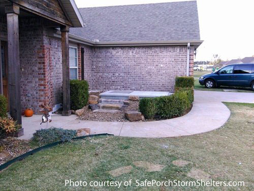 SafePorch installed to create a patio area
