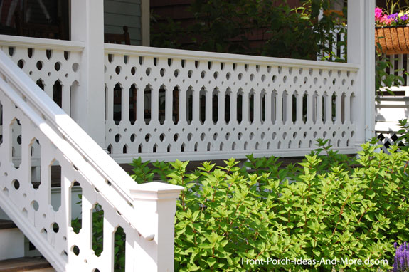 sawn porch railings with ornate design