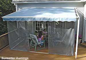 awnings screened awning sunsetter porches