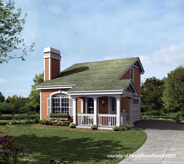 small cabin plan 95829