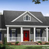 small home plan design with front porch