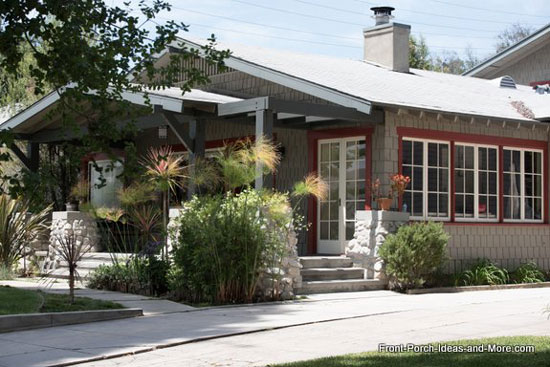 south pasadena home with beautiful front porch and landscaping