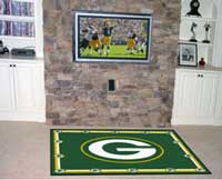 Outdoor Green Bay sports rug 