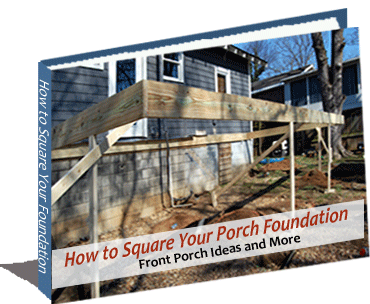 Ebook cover - 14 page pdf showing how to square a porch or deck foundation
