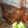 stained concrete front porch floor